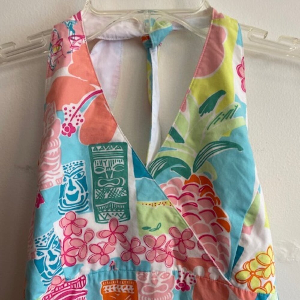 LILLY PULITZER Hawaii Resort 2004 Halter Dress White Label Girl 14 - Picture 5 of 16